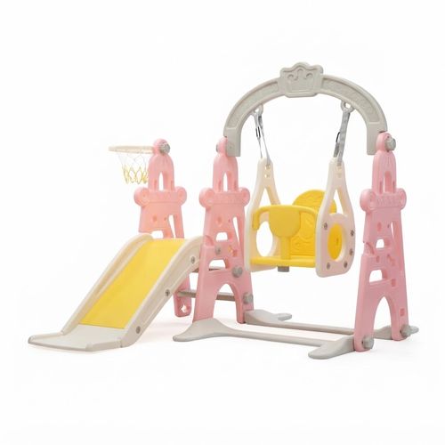 Nyeekoy 4-in-1 Toddler Slide & Swing Set for Toddlers Age 1-3