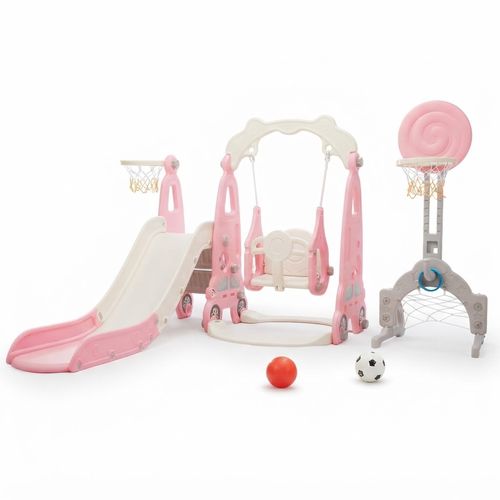Nyeekoy 6 in 1 Toddler Slide and Swing Set
