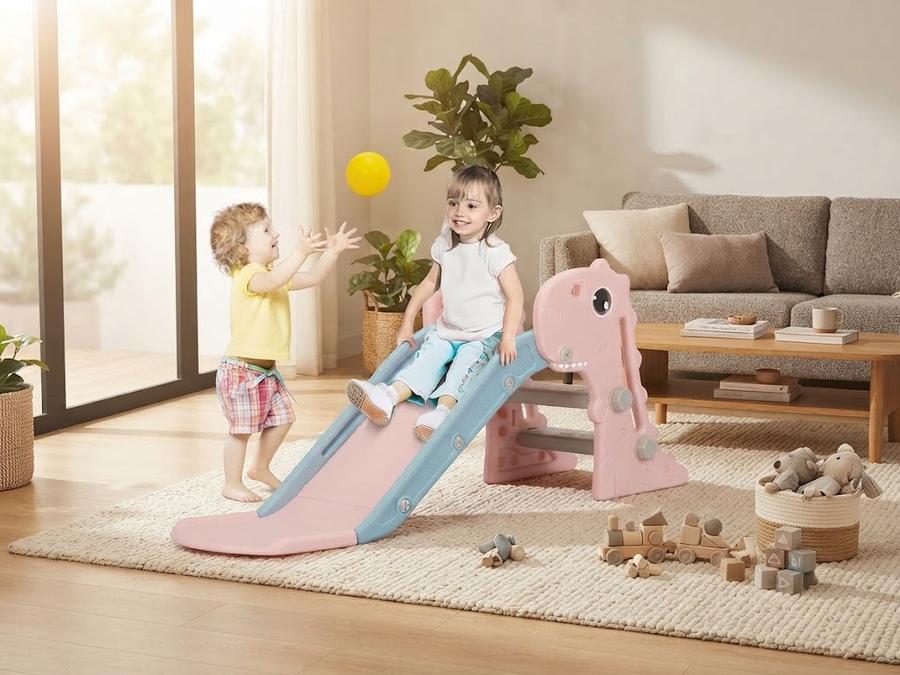 Nyeekoy 3 in 1 Toddler Slide Indoor & Outdoor Playground
